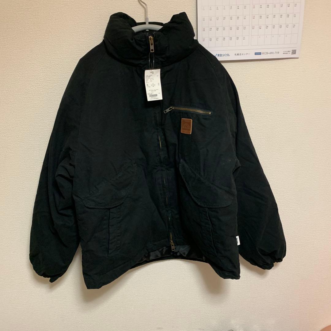 Perushu ライトダック中綿ボリュームスタンドネックブルゾン