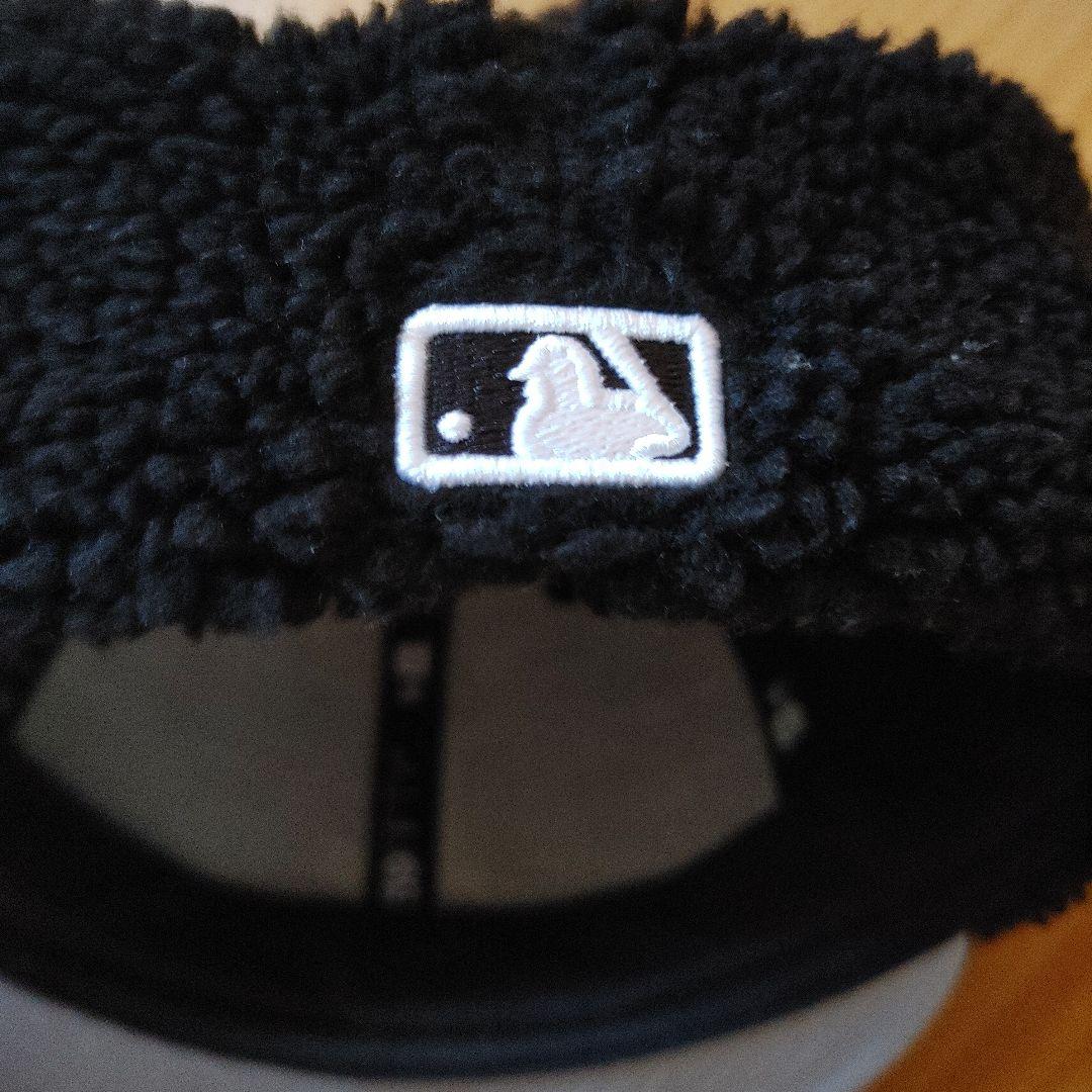 ニューエラ　ドジャース　ボア付きキャップ　ブラック