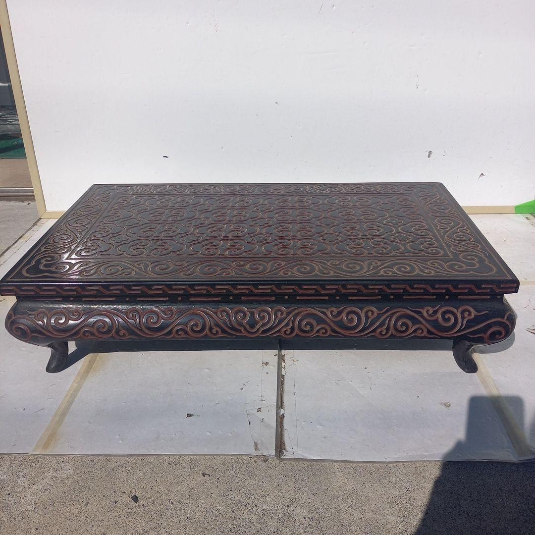 中国骨董品、唐時代のオブジェ、大平卓、戴鶴彫刻、宣徳年製、