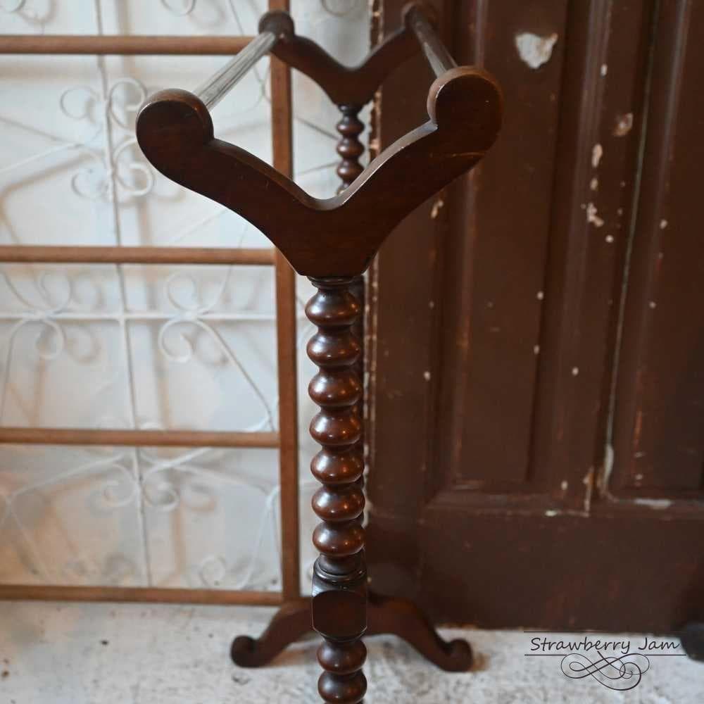 IFU-415 英国アンティーク マホガニー リネンラック ラック 洗濯物干し