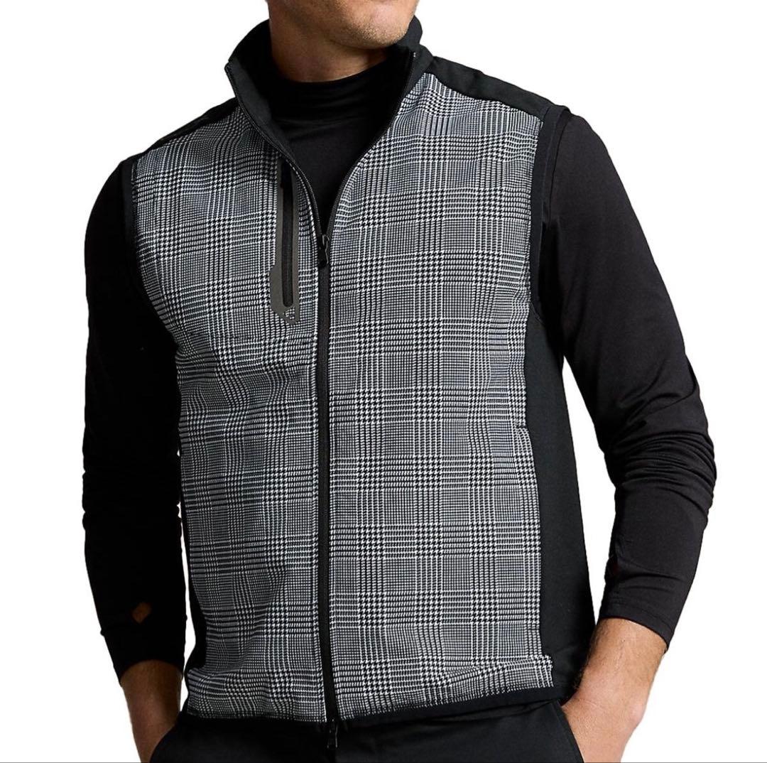 RLX フルジップ グレンチェック ベスト