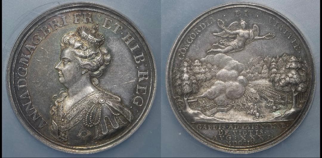 値下しました❗️アン女王　マルプラケの戦い　トーン！　シルバーメダル特大スラブ