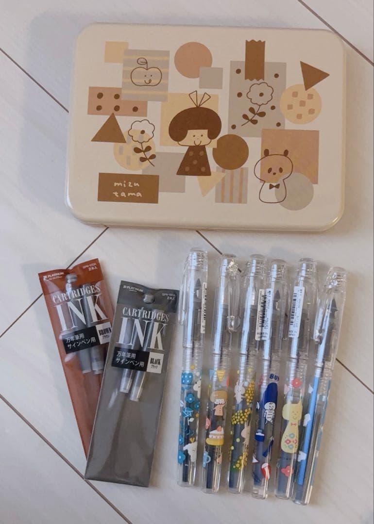 mizutamaさん 万年筆 ポチ袋 ノート マステ