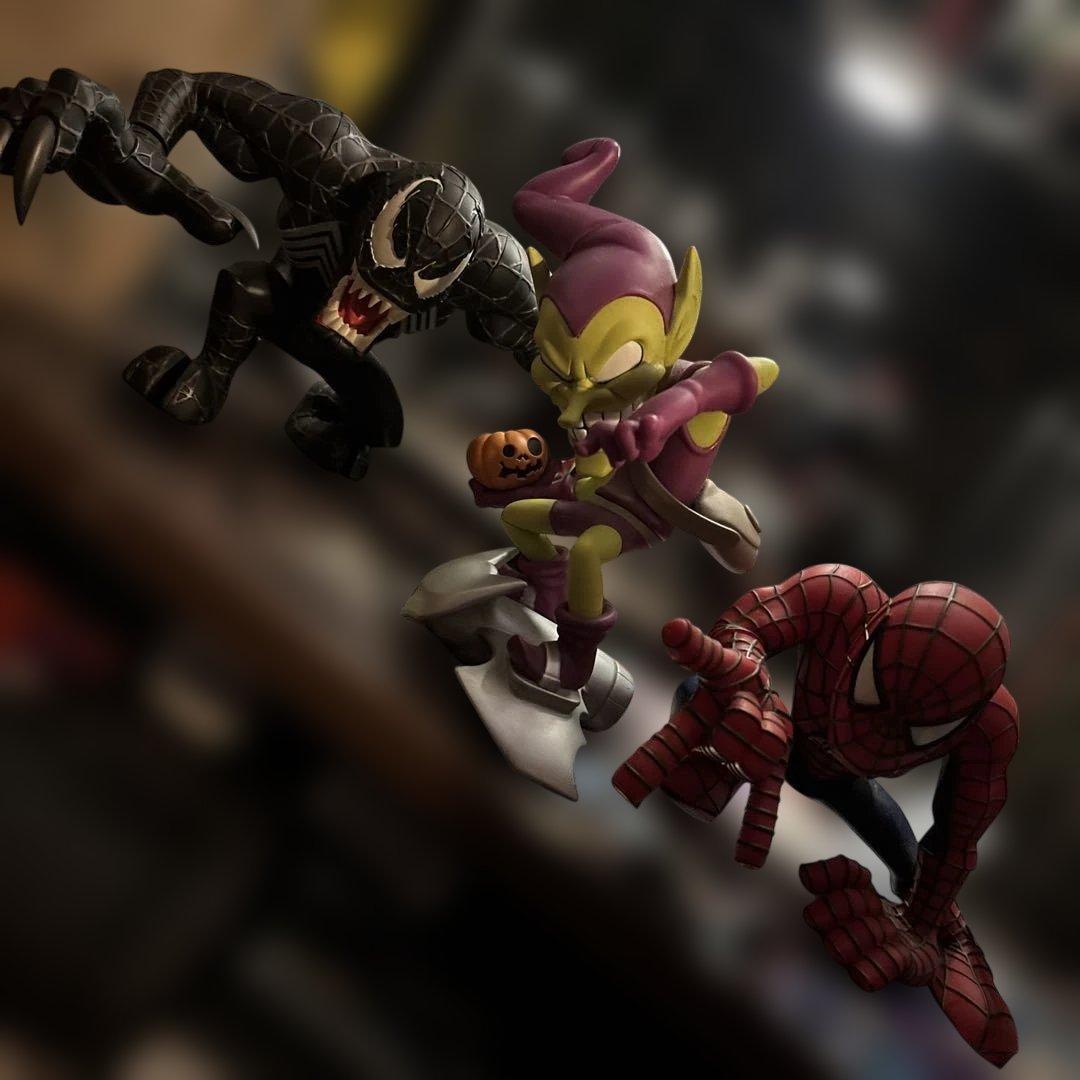 スパイダーマン ヴェノム グリーンゴブリン フィギュアセット