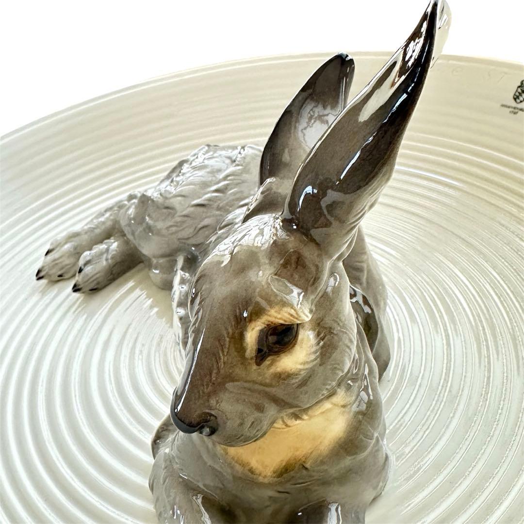 【希少品】最高級 ニンフェンブルク ◆ドイツ製 野うさぎ 大皿 イースター