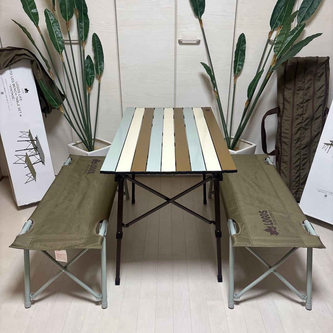 LOGOS ロゴス　オートレッグ　ベンチテーブルセット4