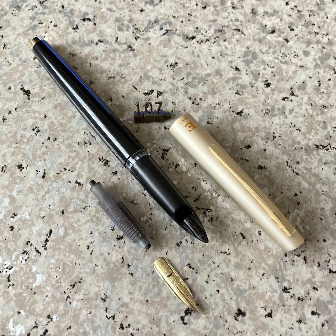 #107 オーバーホール済み 万年筆 パイロット ロング MUSIC 14k