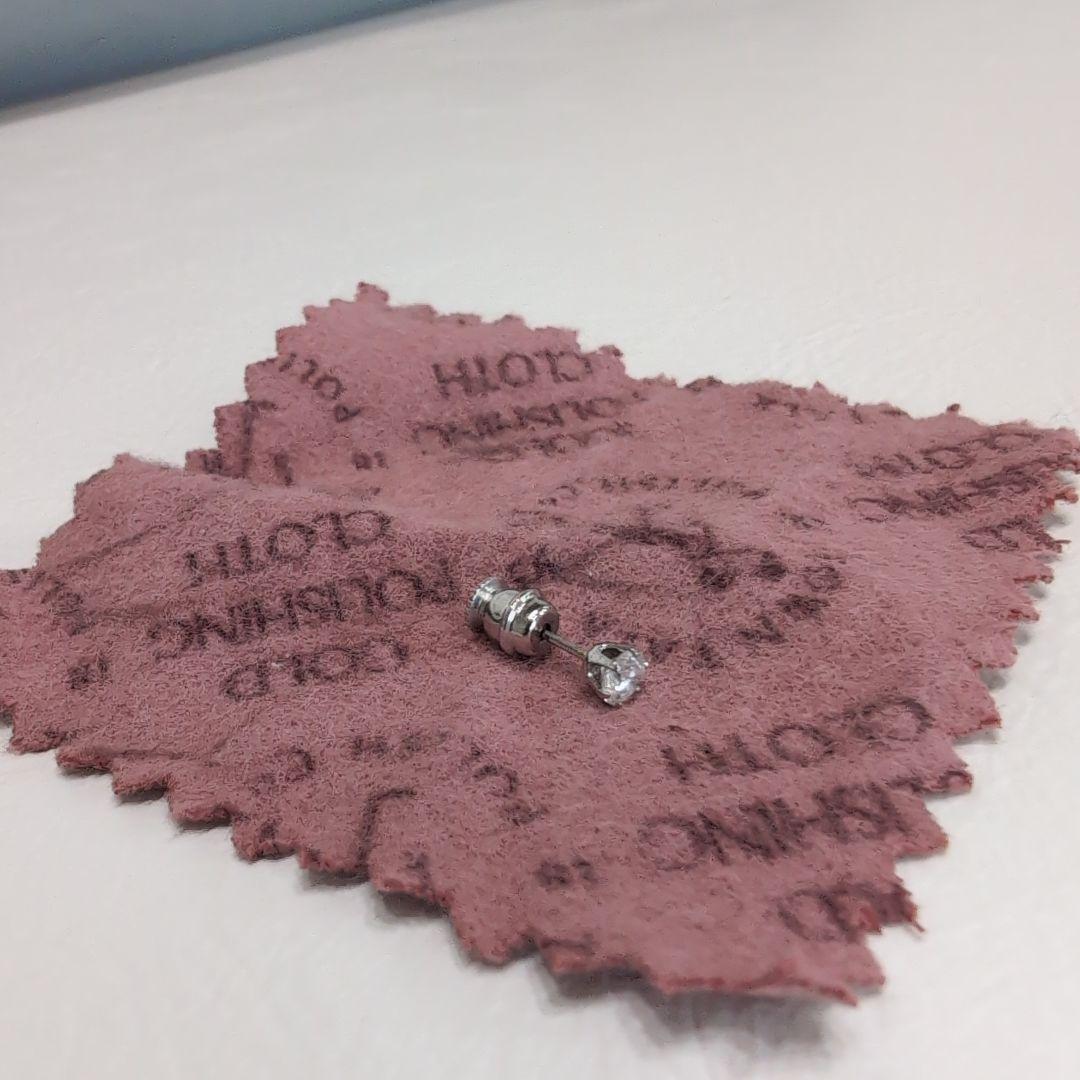 ＰＴ天然ダイヤモンドピアス（片耳用）