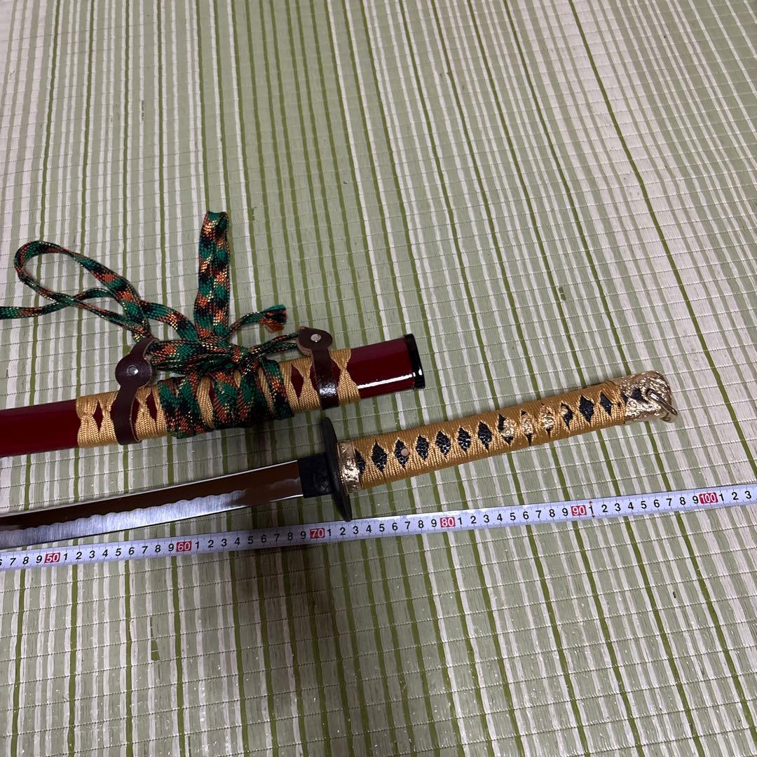 模造刀　模擬刀　武士　侍　伝統工芸　剣　ソード　太刀　小太刀　鞘　鍔　赤　朱色