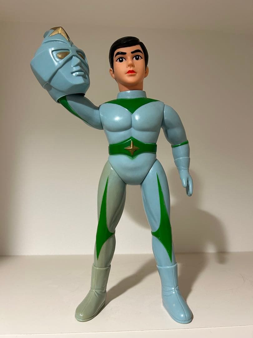 【特大30cm】　当時物　ミラーマン　ブルマァク　面トレ　メントレ　ソフビ