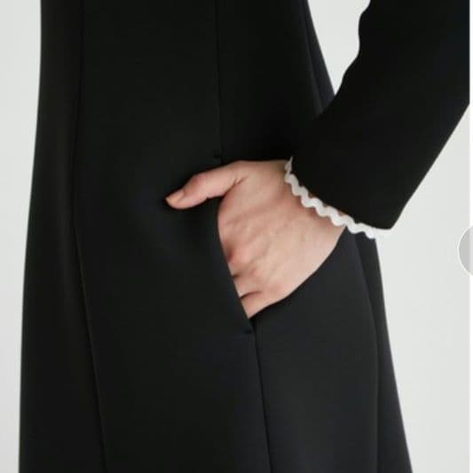 【タグ付】卒業式入学式　セレモニー　レース切替ポンチワンピース　36