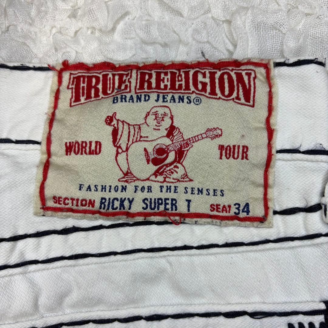 レア ホワイト true religion ricky superT デニム