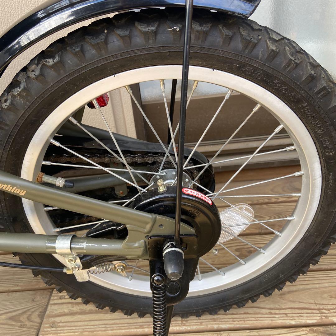 Jeep キッズバイク 16インチ オリーブグリーン 前カゴ付き