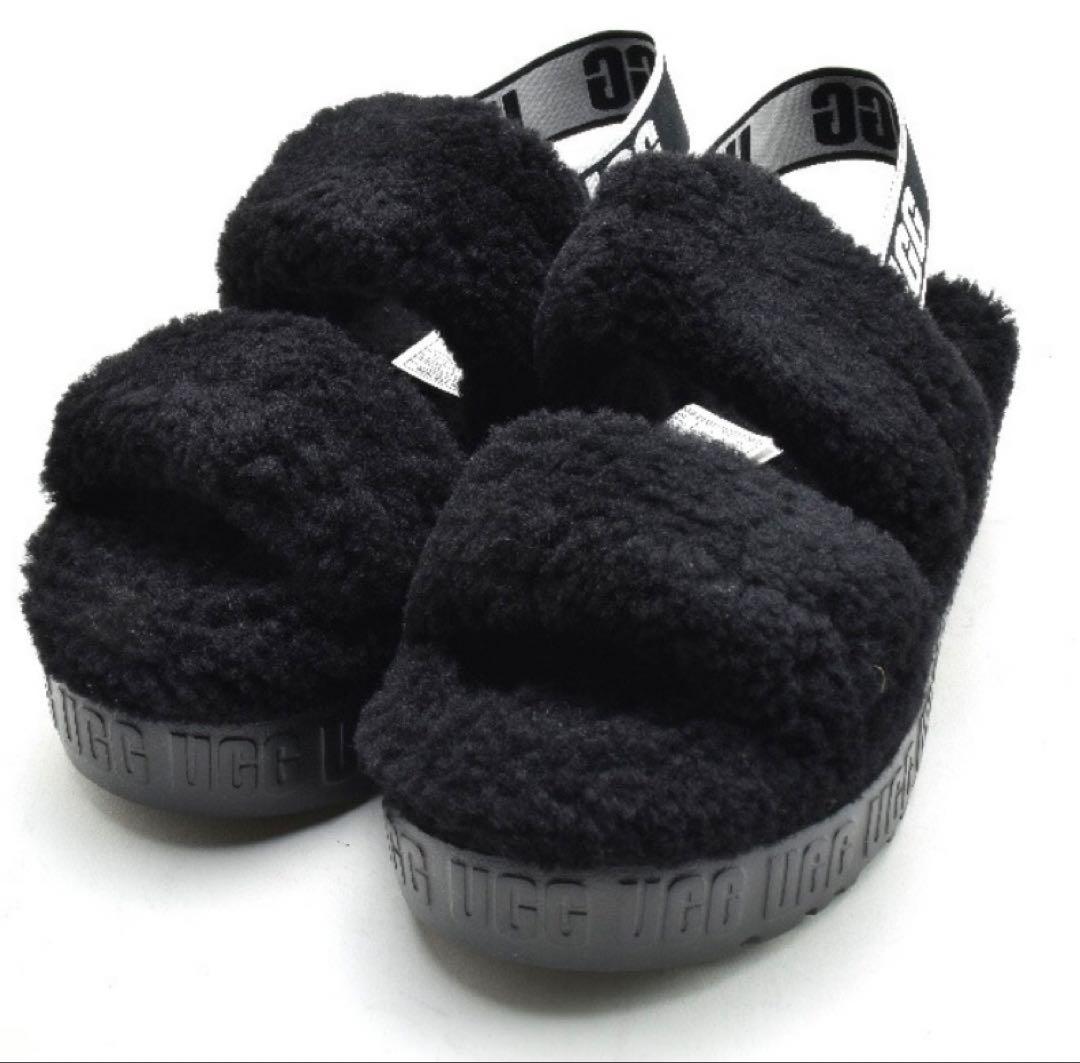 UGG オー フラッフィータ OH FLUFFITA サンダル　ボア　ブラック