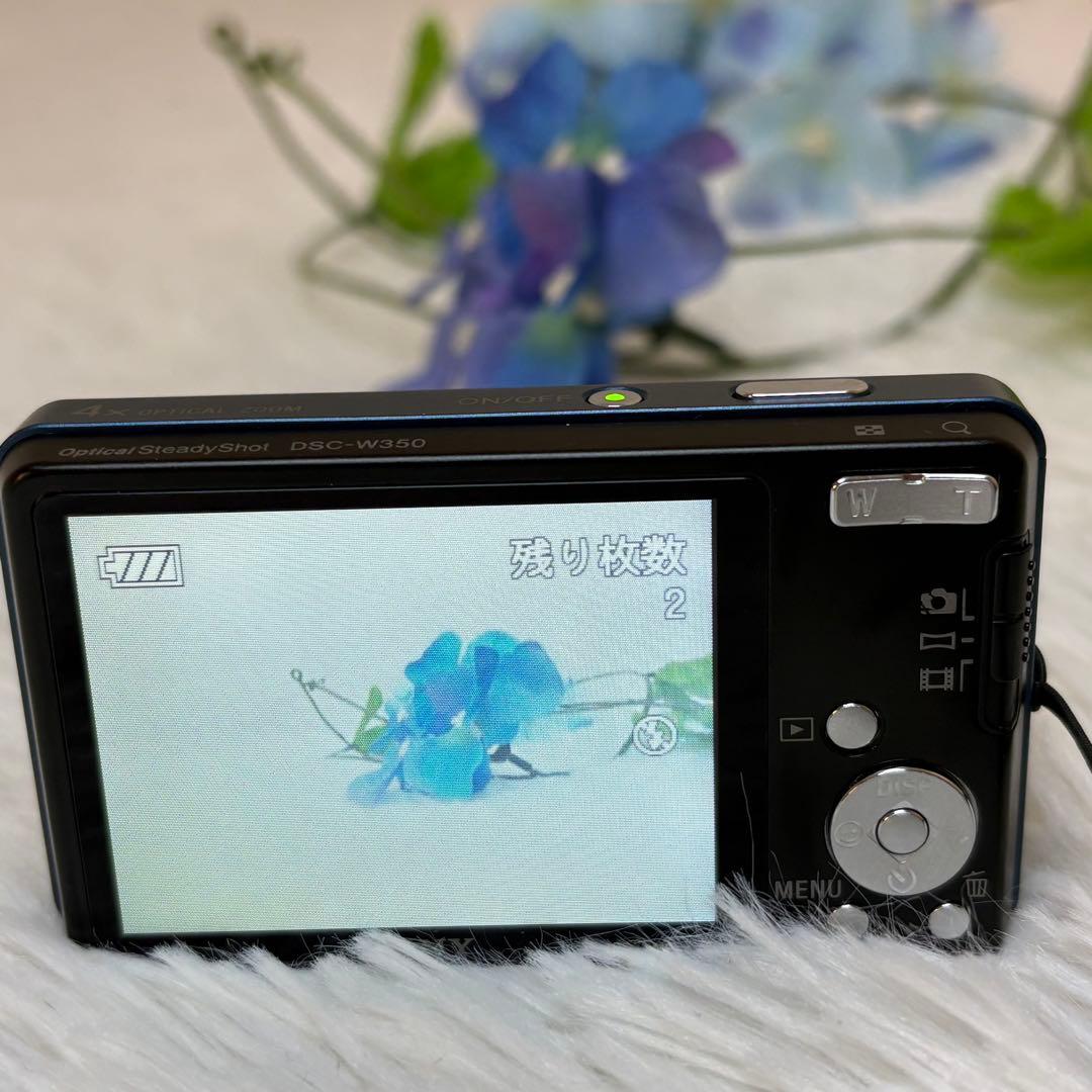 SONY カメラ　DSC-W350 充電器　ブルー　コンデジ　動作品