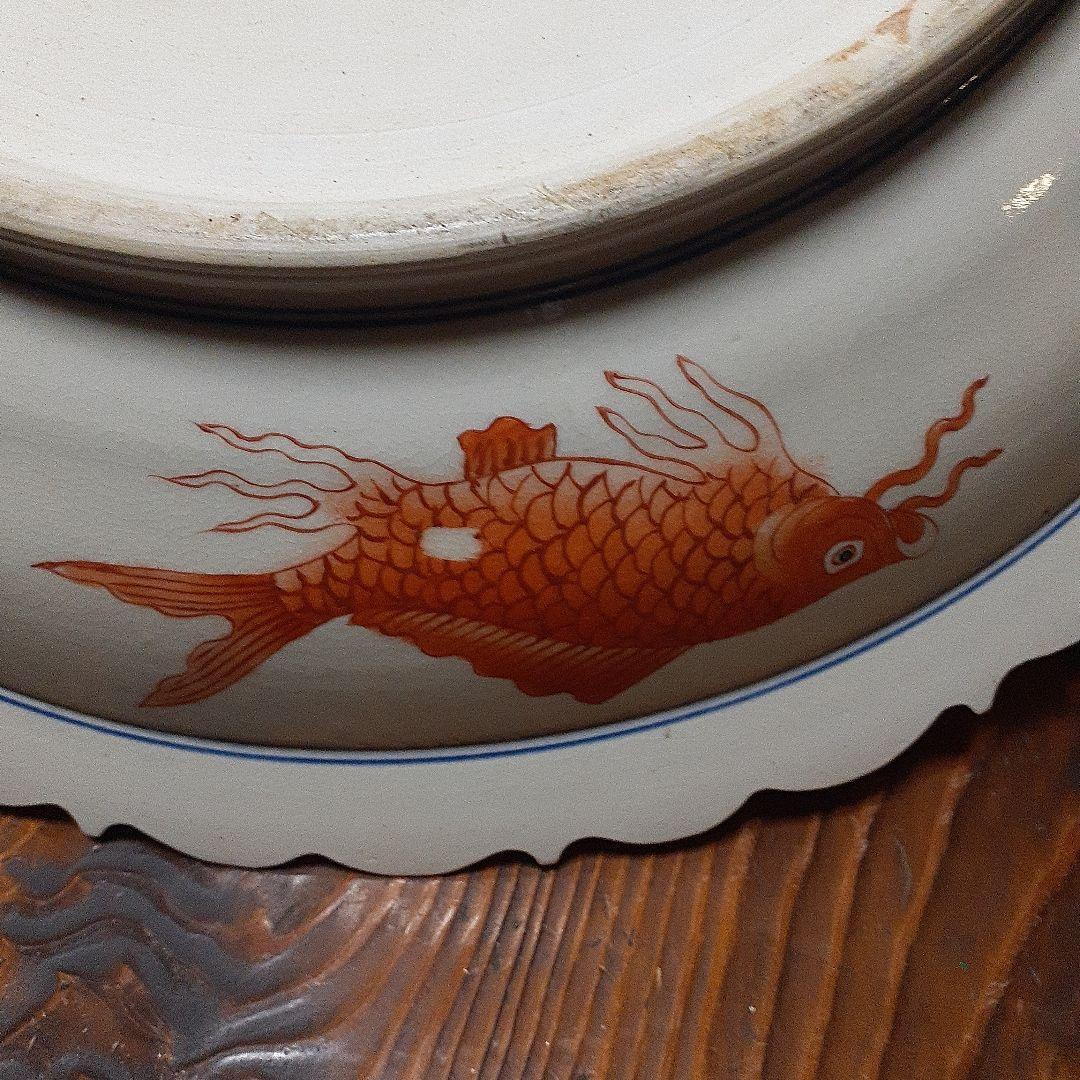 中国大明嘉靖年製魚藻文大皿