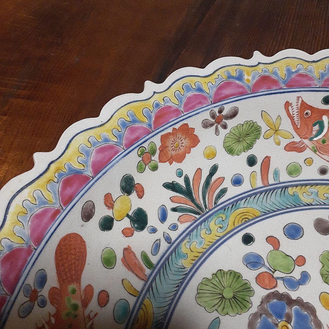 中国大明嘉靖年製魚藻文大皿