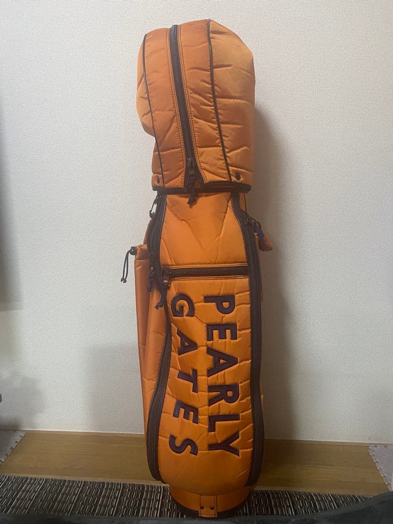PEARLY GATES キャディバッグ オレンジ。ミエコウエサコ、クラブセット