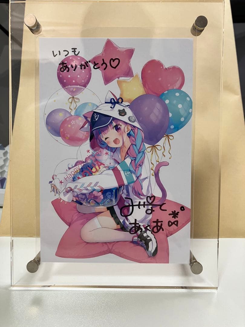 湊あくあ 直筆サイン 4点セット