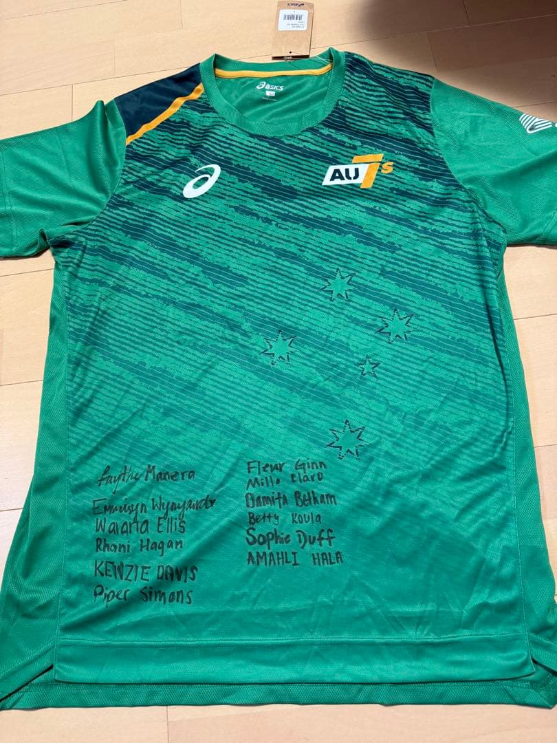 ラグビー　オーストラリア代表 Wallaroos 支給品　シャツ L asics