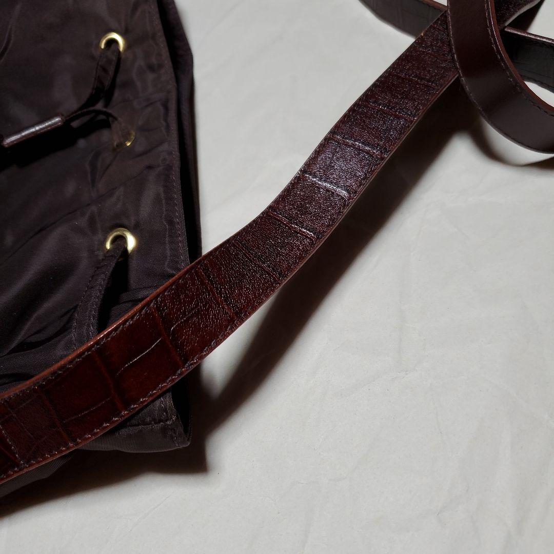 【値下げ】PRADA チョコブラウン ドローストリングバッグ