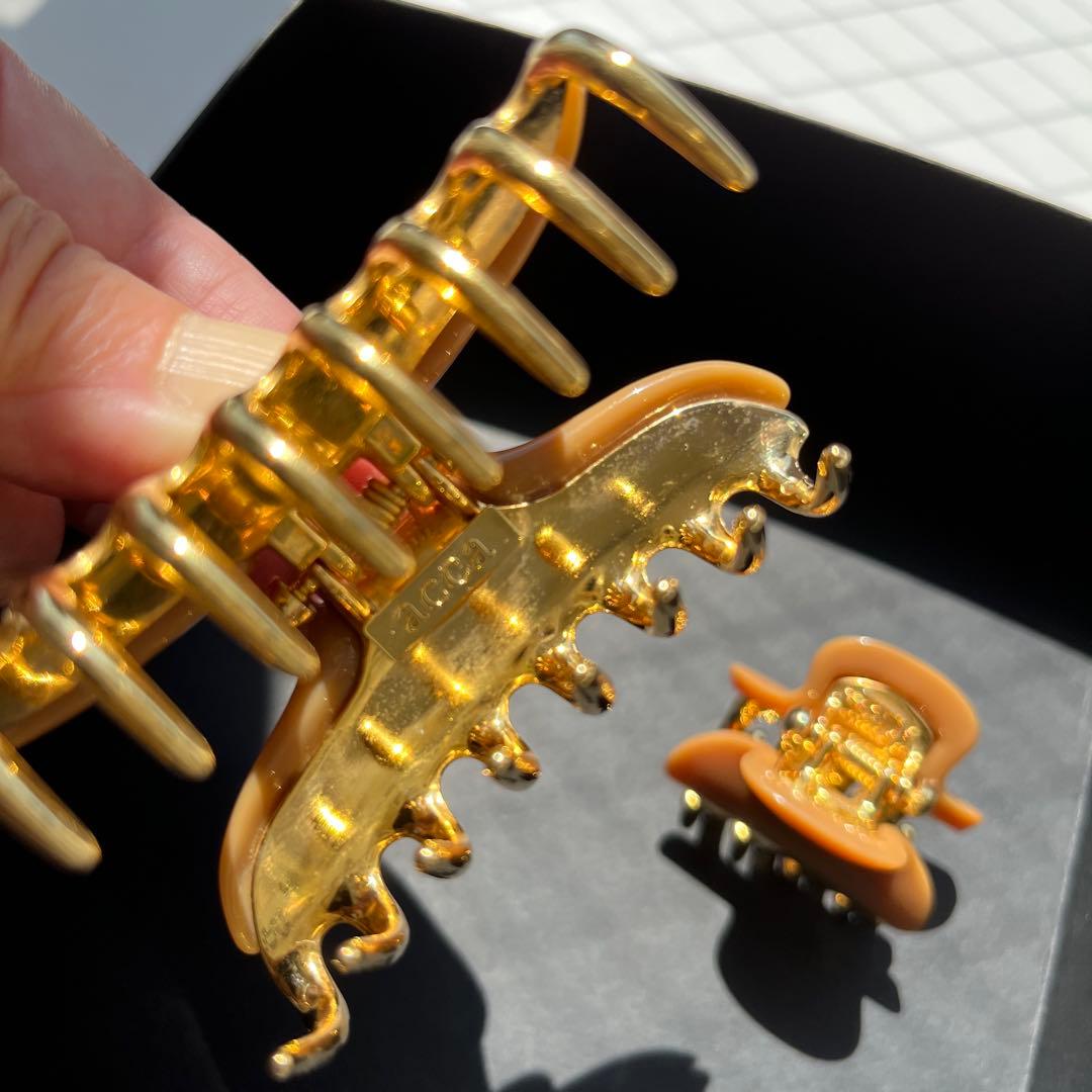 acca ヘアクリップ　廃盤　ブラウン　M、Sサイズセット(単品OK) アッカ
