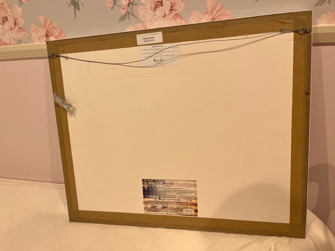 オリバーガル　Oliver gal 絵画　サンローラン　YSL リップ　額付き