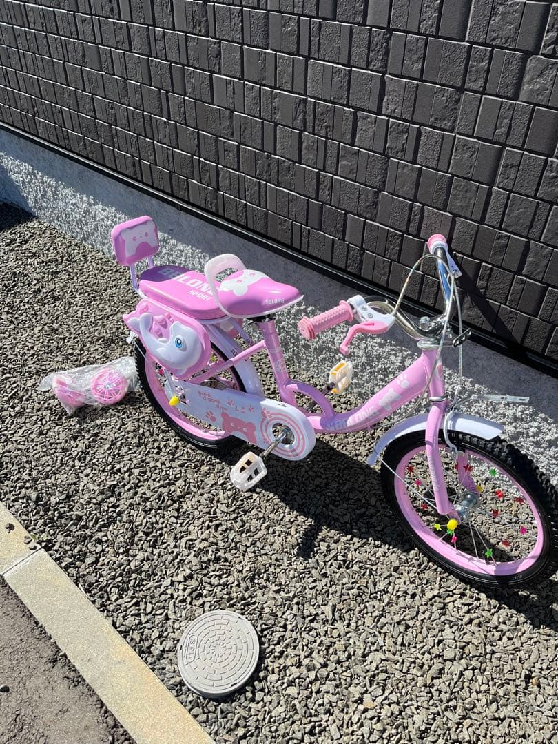 自転車　16インチ　組み立て　難あり　ピンク　札幌取引でお値引き
