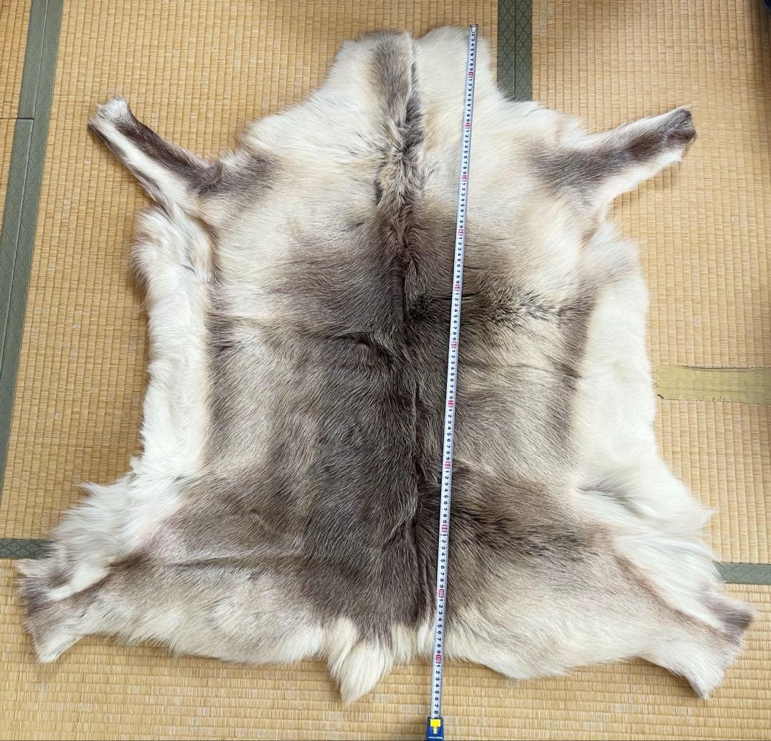 トナカイ　毛皮　敷物　ラグ