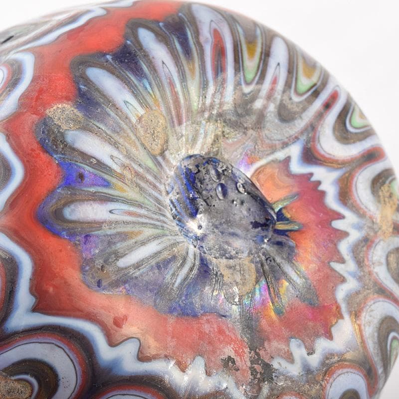 アンティーク　古代　ベネチアンガラス　ローマン硝子　古壷　V　R7612