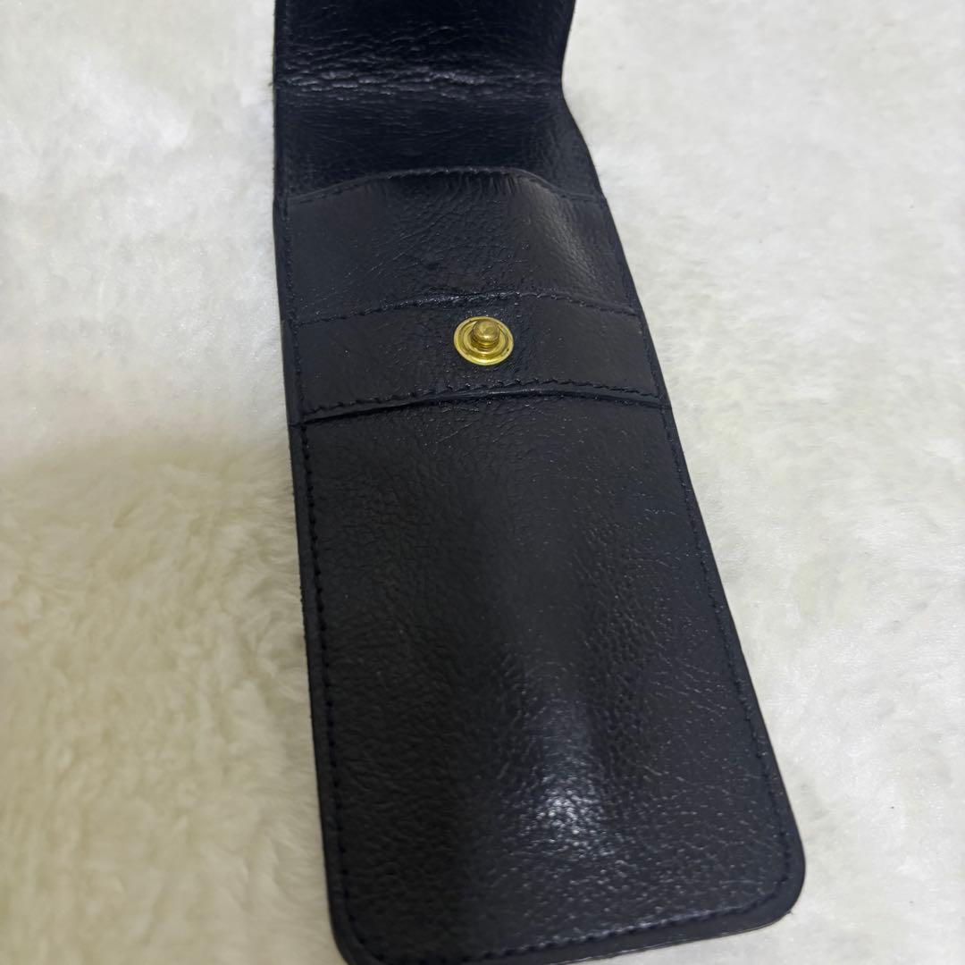 【希少 美品】イルビゾンテ ペンケース レザー ブラック ペンセット