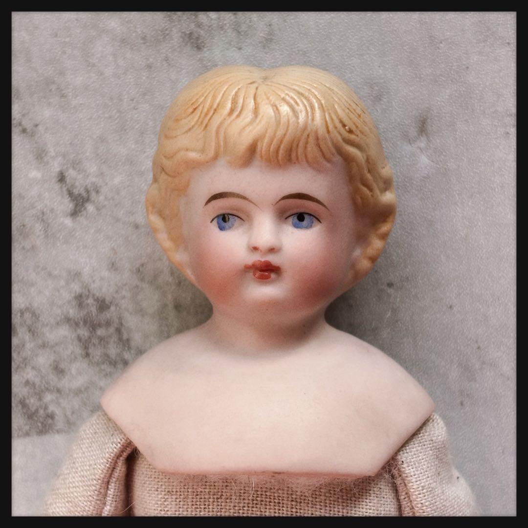 アンティーク　ブロンド　パリアンドール ビスクドール　チャイナヘッドドール