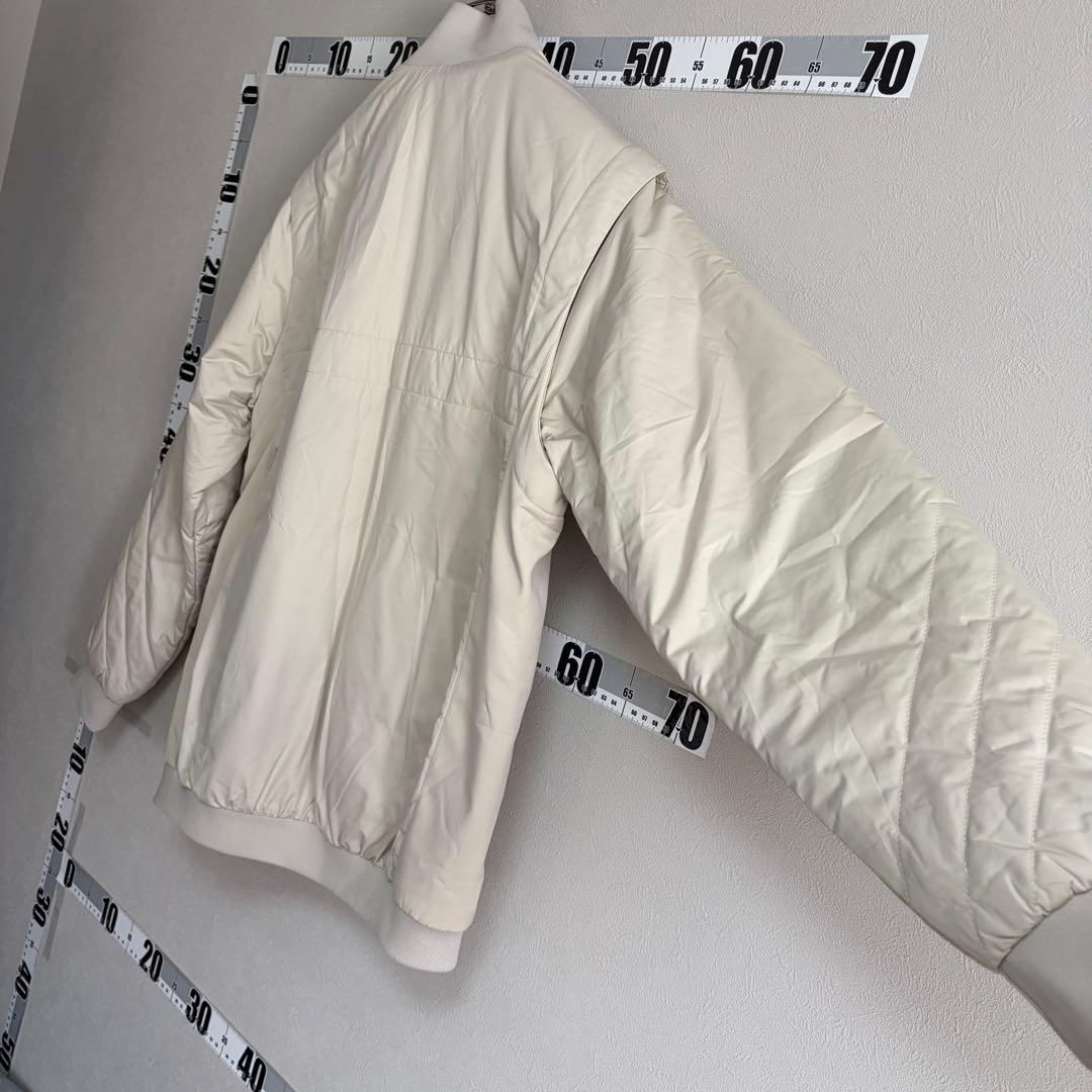L 白 ナイキ NIKE golf ゴルフ ジャケット ブルゾン 袖取り外し可能