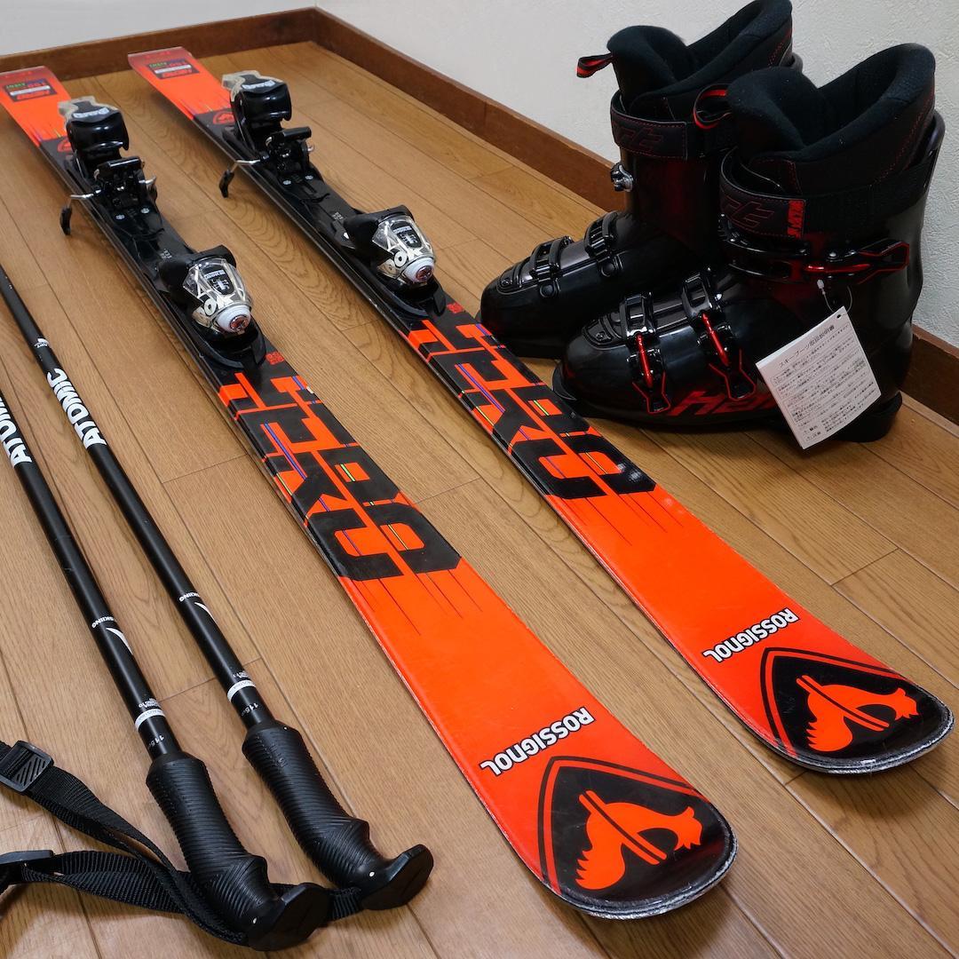 メンテ済 150cm靴26.5cm ROSSIGNOL 中高生向き スキーセット