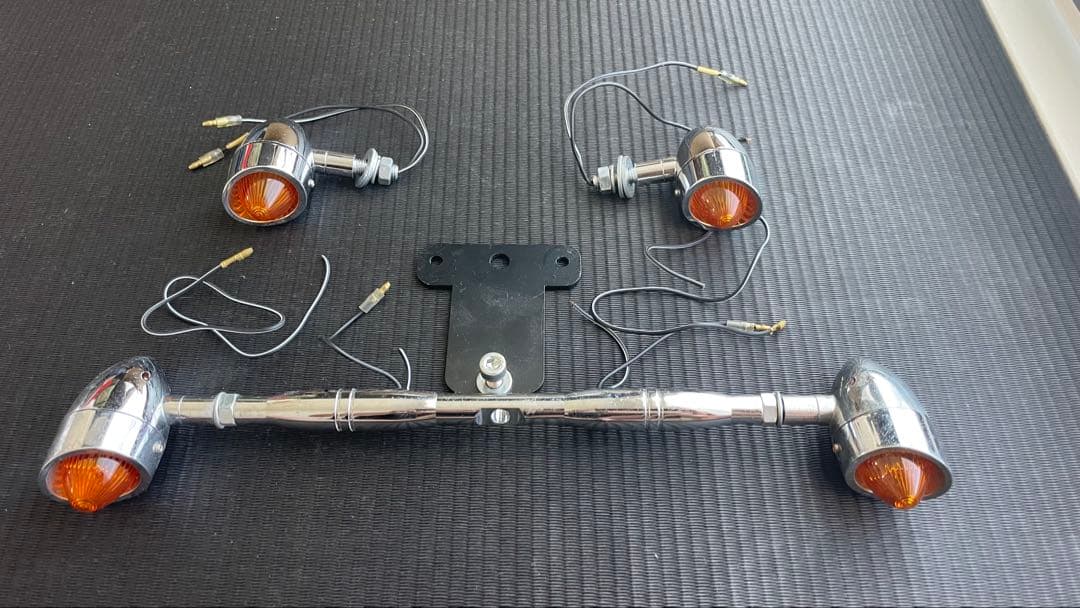 メッキウィンカー　フロントマウントステー付き　ドラッグスター