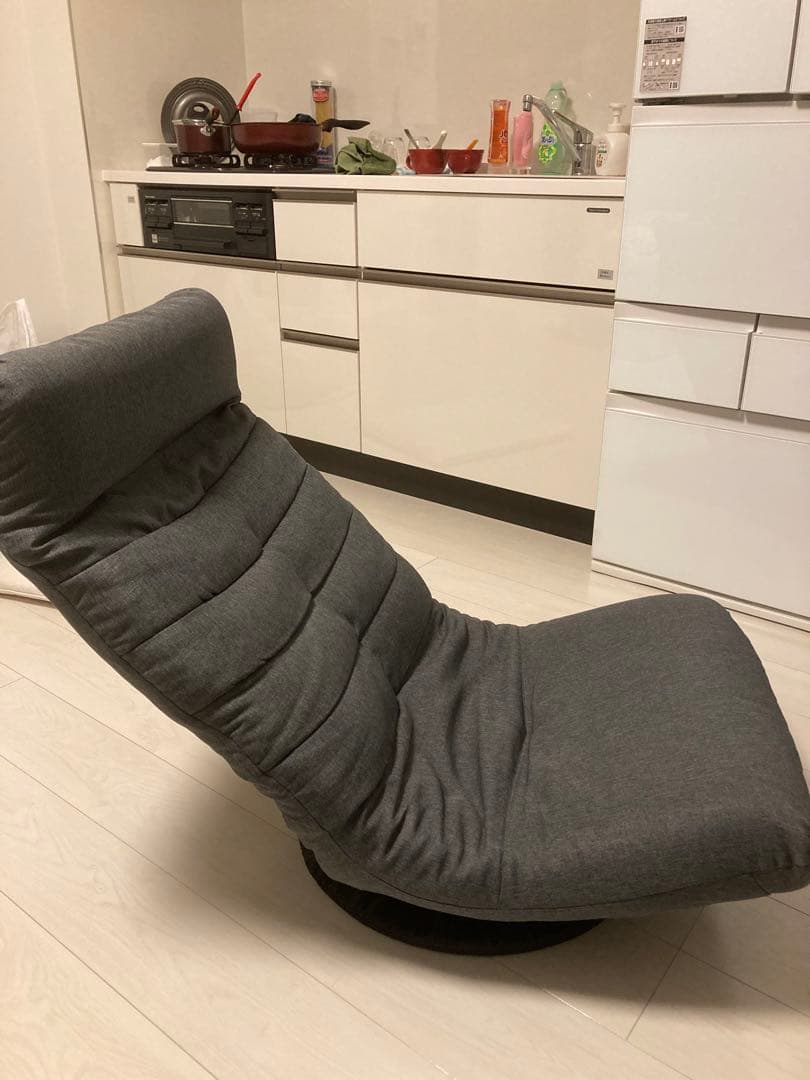 送料込 完成品 美品 nクレシエ ニトリ グレー 回転座椅子