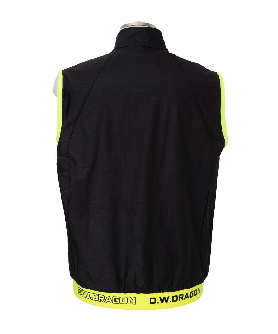 新品☆ダンスウィズドラゴン コンパクト タフタ ジャージ ベスト☆黒☆XL