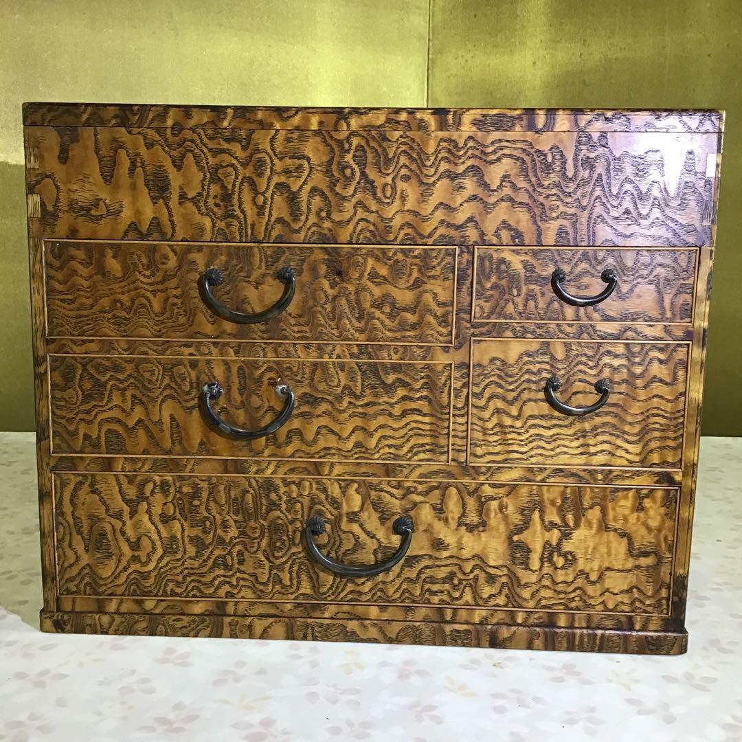 栃玉杢小物入れ　指物師最高傑作　名品