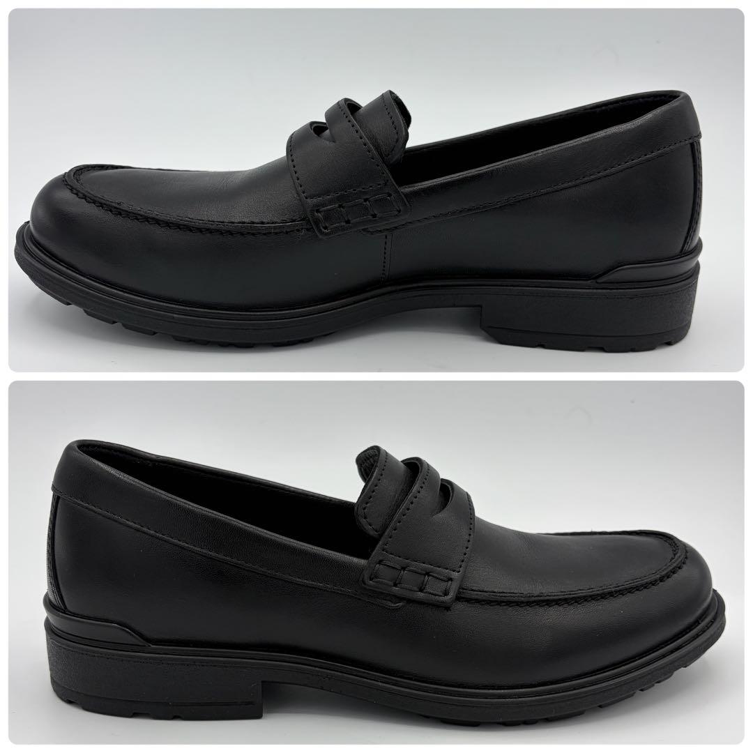 美品！ecco ローファー　黒　レザーシューズ　ペニーローファー　23cm