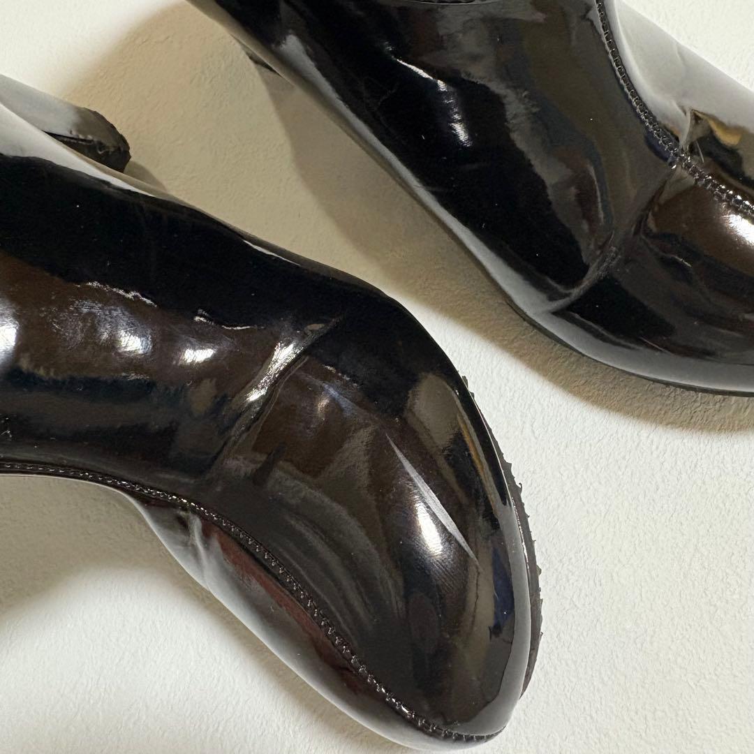 マリークワント キルティング レインブーツ デイジー ブラック M 長靴