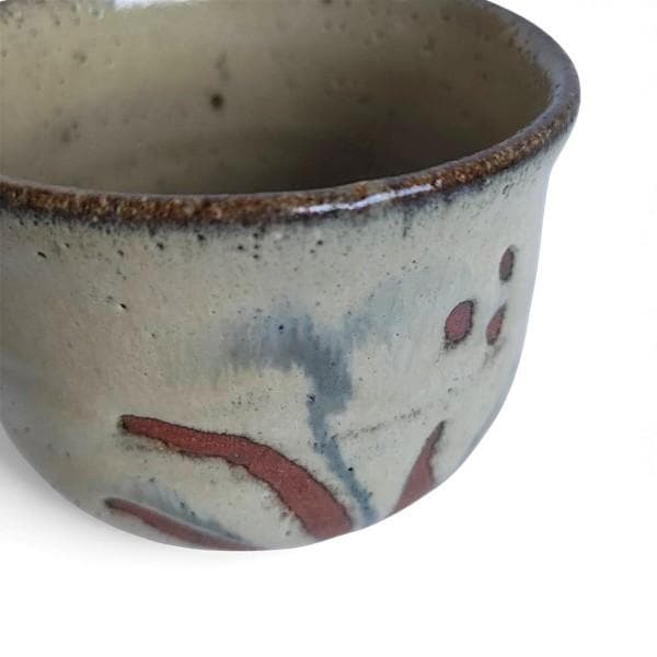 中村芳楽 作 天月窯 急須 湯呑 セット 竹製茶托付き 陶芸 茶器 煎茶器