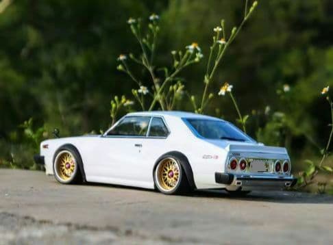 NISSAN SKYLINE ジャパン 1/10 RCカー ボディー ブルー