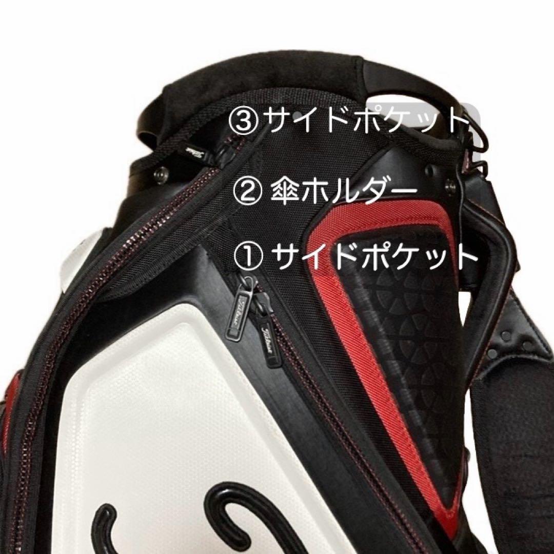 Titleist タイトリスト キャディバッグ ツアーモデル TB7SF9 黒赤