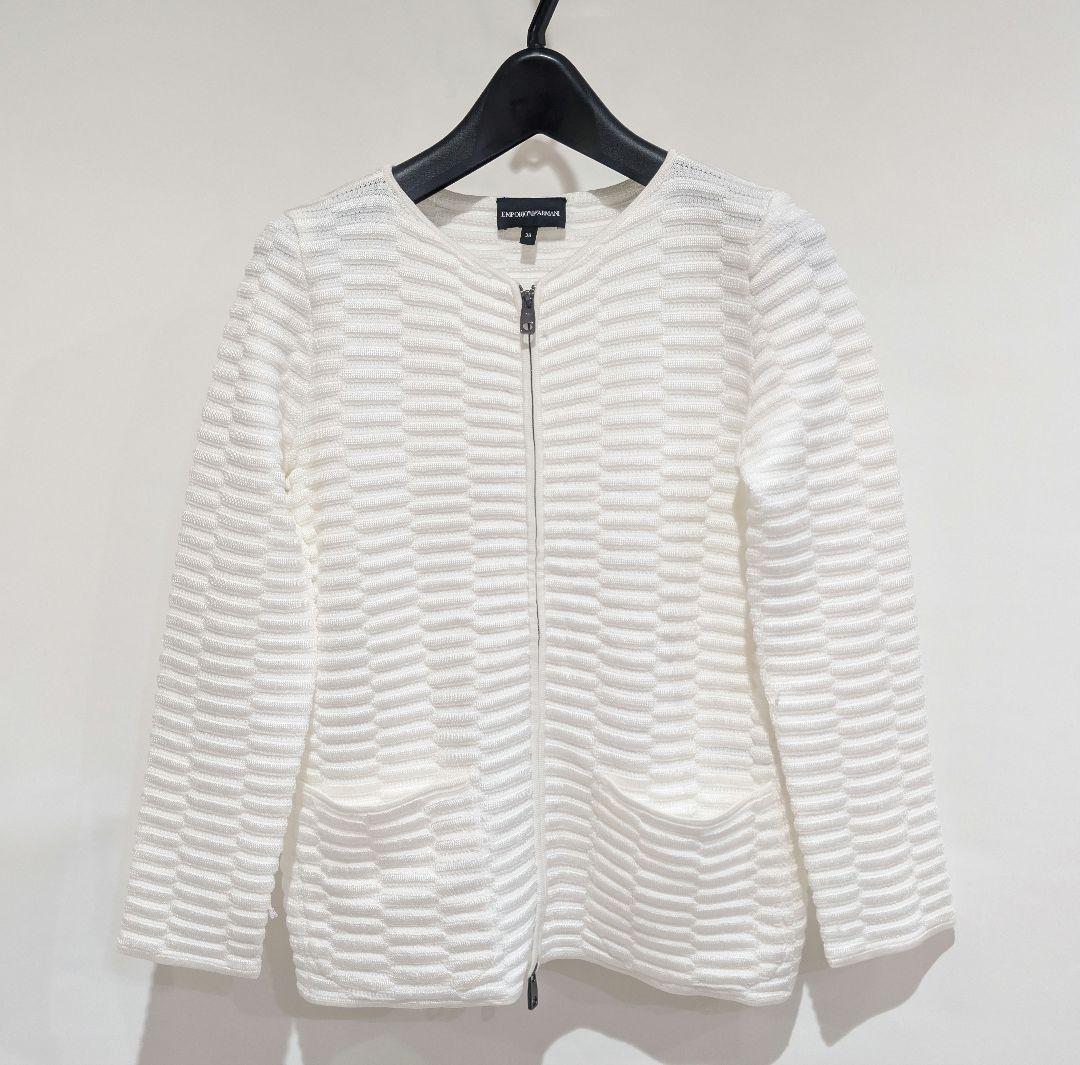 EMPORIO ARMANI エンポリオアルマーニ ニット ジップ カーディガン