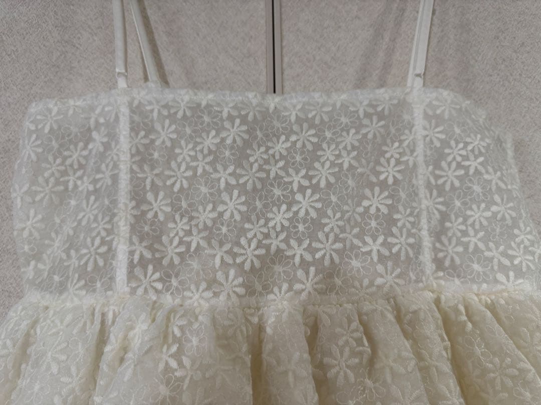 一度着用【rosymonster】 flora veil camisole 白