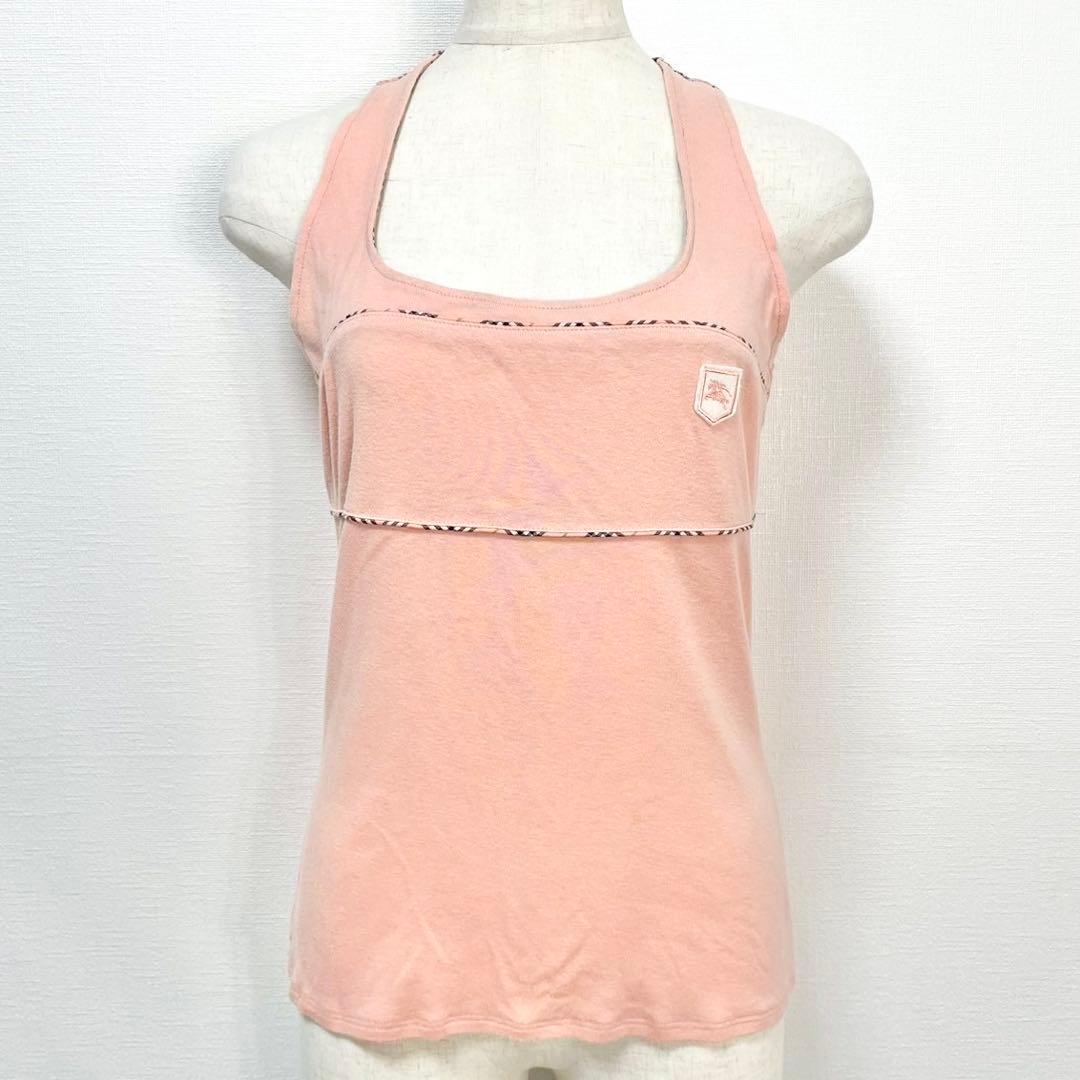 y2k❤️ BURBERRY BLUE LABEL ロゴ チェック ホルターネック