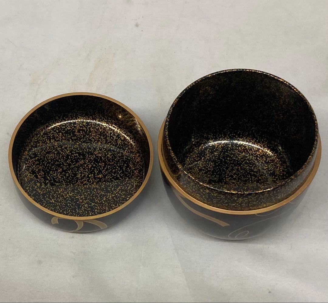 B259h 「奴凧蒔絵 棗」荒井正春作　共布共箱　正月　内金梨地　茶道具