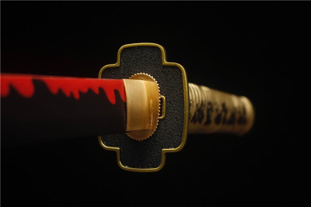 鬼滅の刃 継国縁一 日輪刀 皮革柄巻 双目釘 日本刀 模造刀 武具 舞踊刀