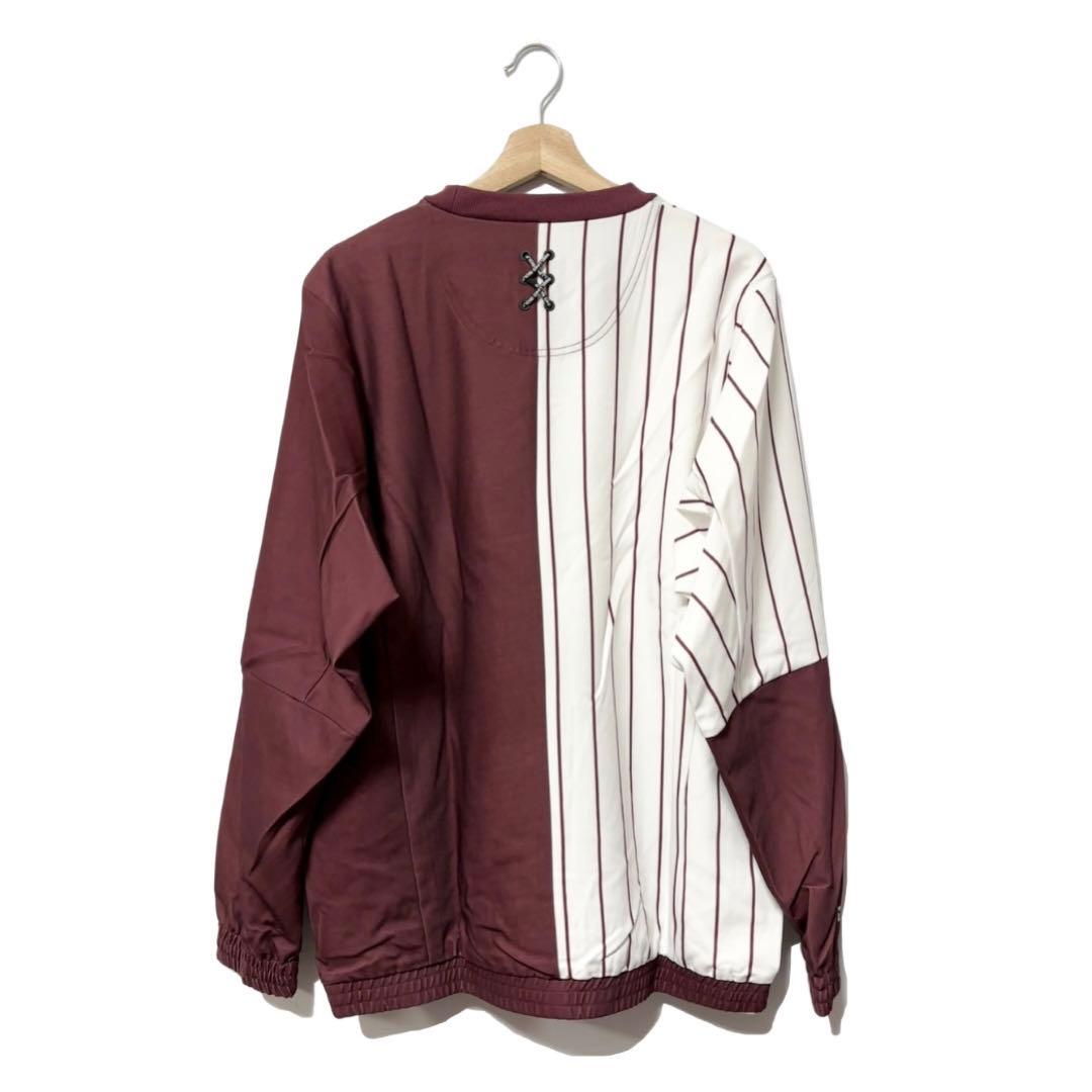ラッセルノ ゴルフ バイカラー クルーネック プルオーバーブルゾン ボルドー 4