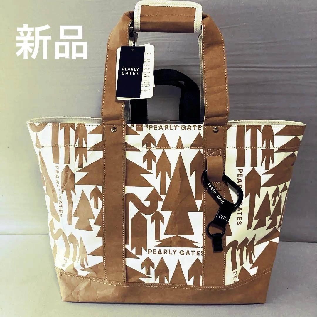 【新品未使用】【PEARLY GATES 】【大型自立】ツリー柄ペーパーバッグ